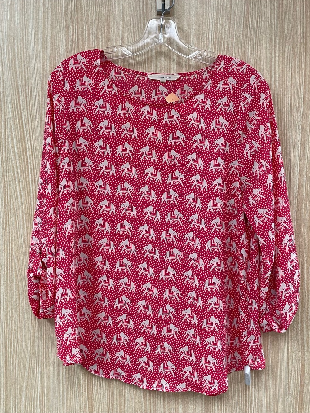 41 Hawthorn pink print top size medium